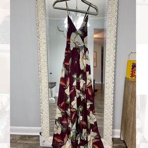 Never worn floor length floral dress